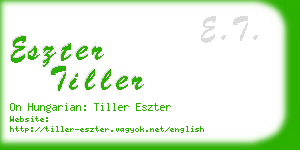 eszter tiller business card